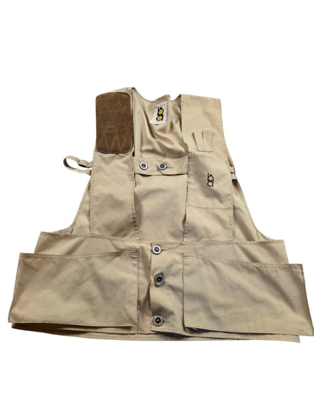 Bob Allen Shooting Vest Large Brown USA Padded Hunting Trap Skeet Utility